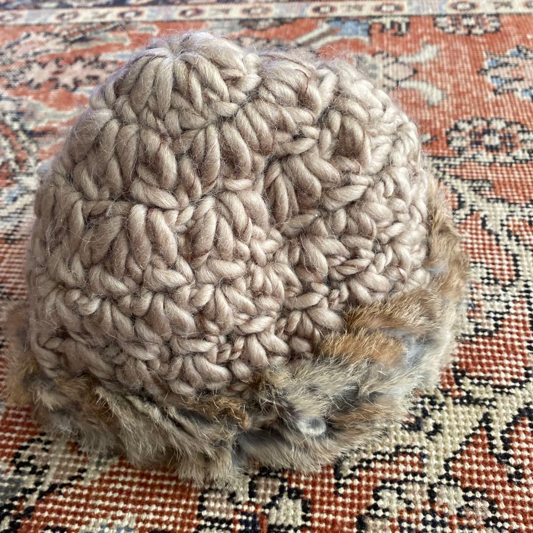 キャピタル　KAPITAL ラビットファー付きニット帽