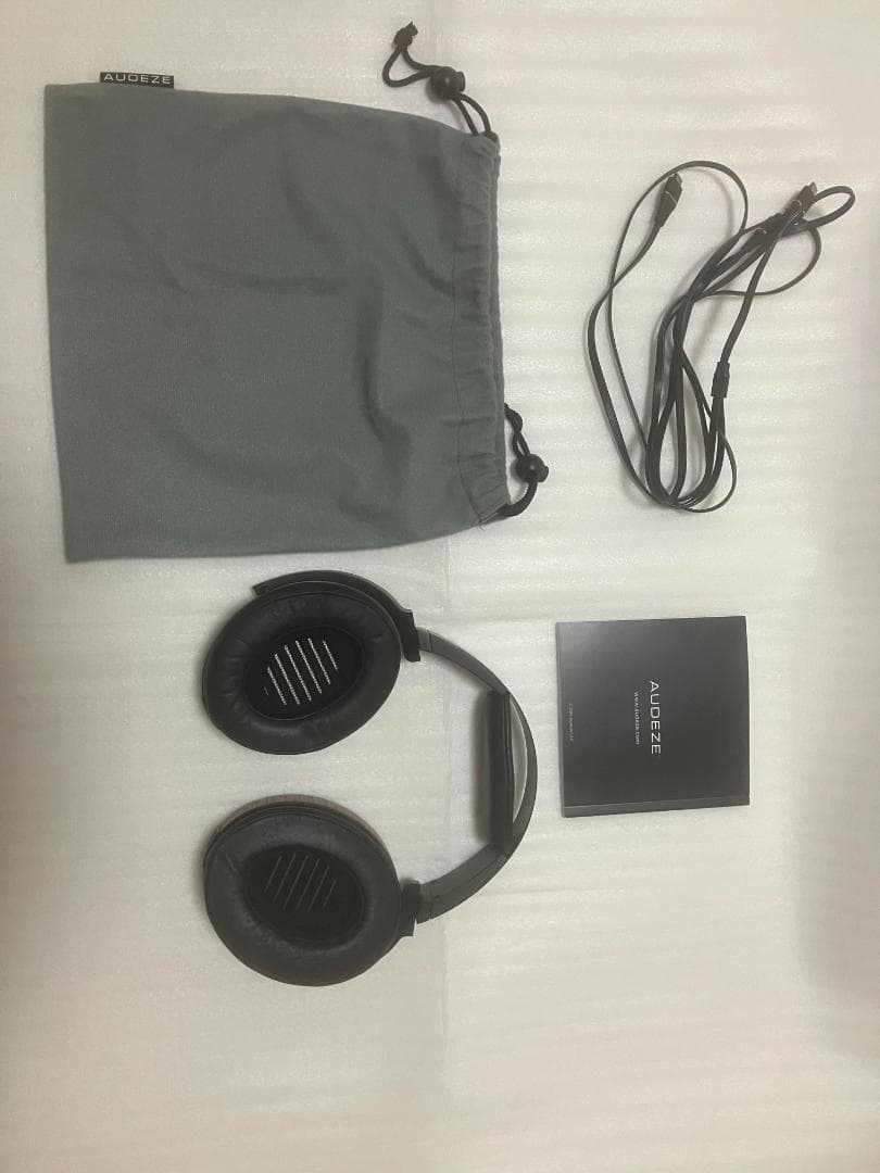 ジャンク　AUDEZE EL8 Black Open 有線ヘッドホン 収納袋付き