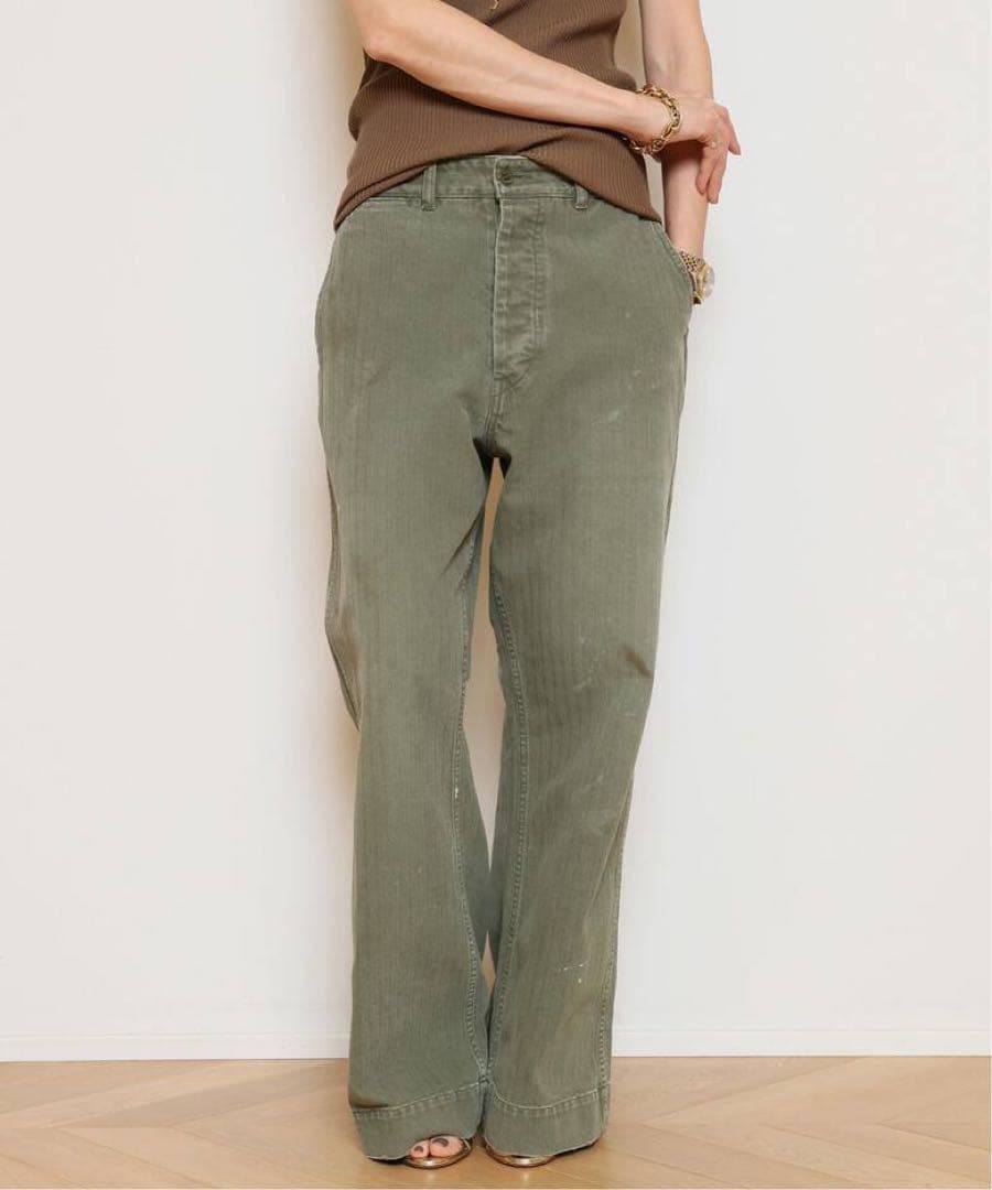 【HERILL/ヘリル】 USMC ヘリンボーンツイルパンツ　36