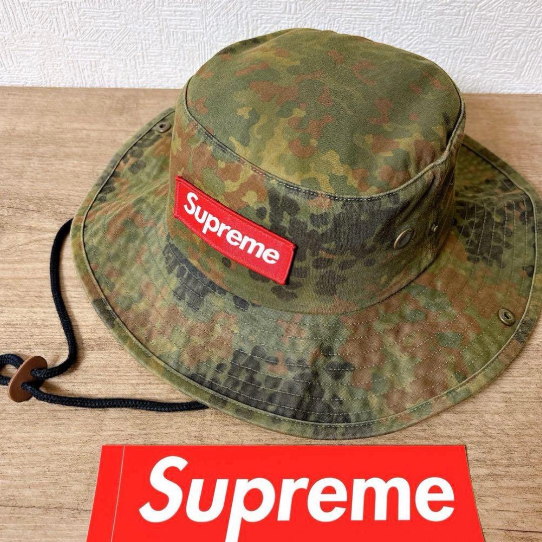 正規品　Supreme サファリハット　ハット　帽子迷彩　カモフラージュ柄