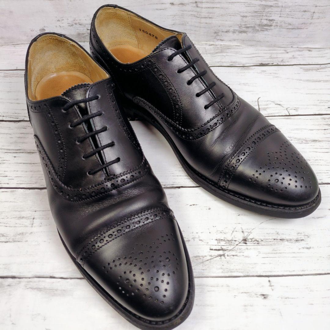 【Berwick1707】美品♪バーウィック ストレートチップ ブラック26cm