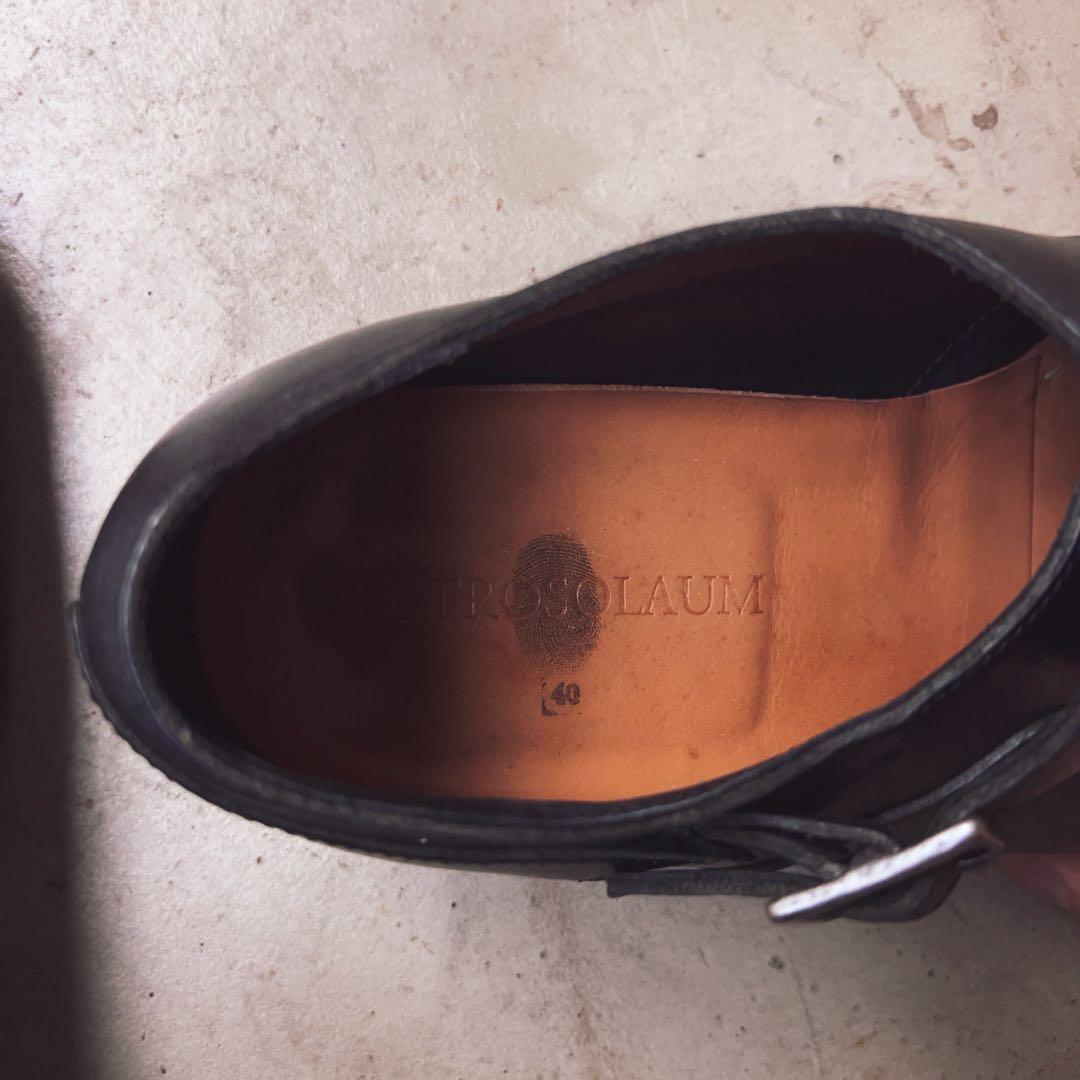 PETROSOLAUM ブラックドレスシューズ 40