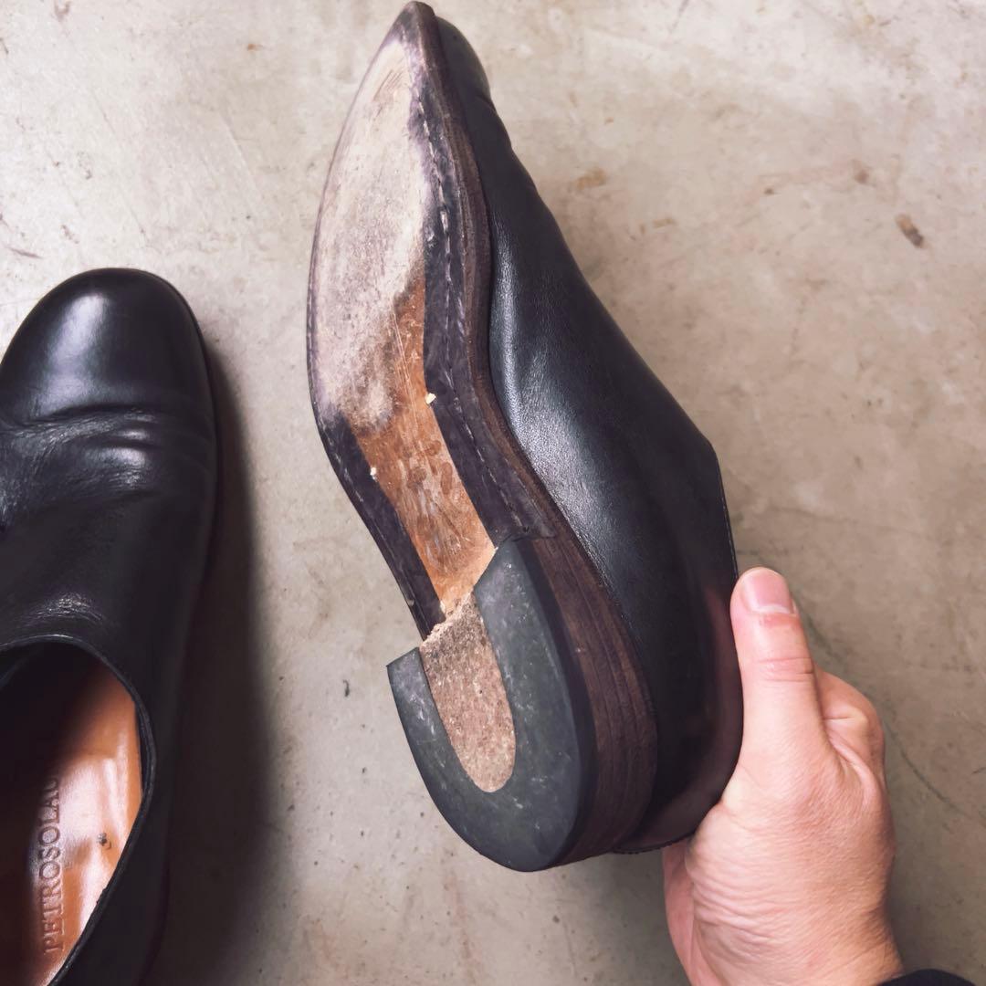 PETROSOLAUM ブラックドレスシューズ 40