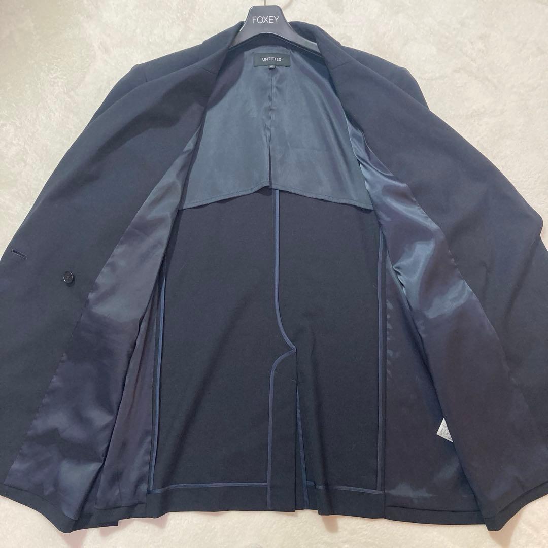 極美品　25SS 通勤/春の軽羽織り　サマーウール調 ダブルブレストジャケット