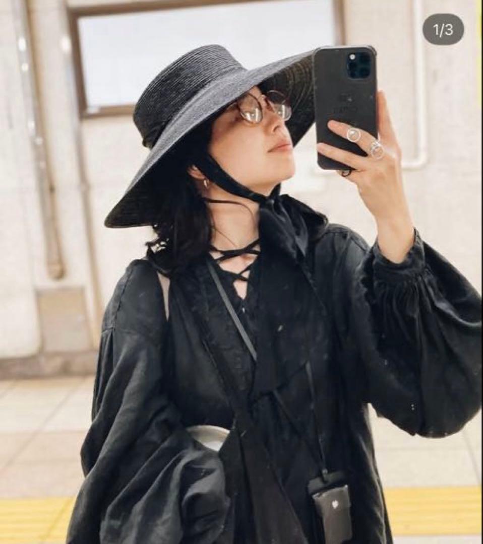 帽子 2024 chisaki emma Black