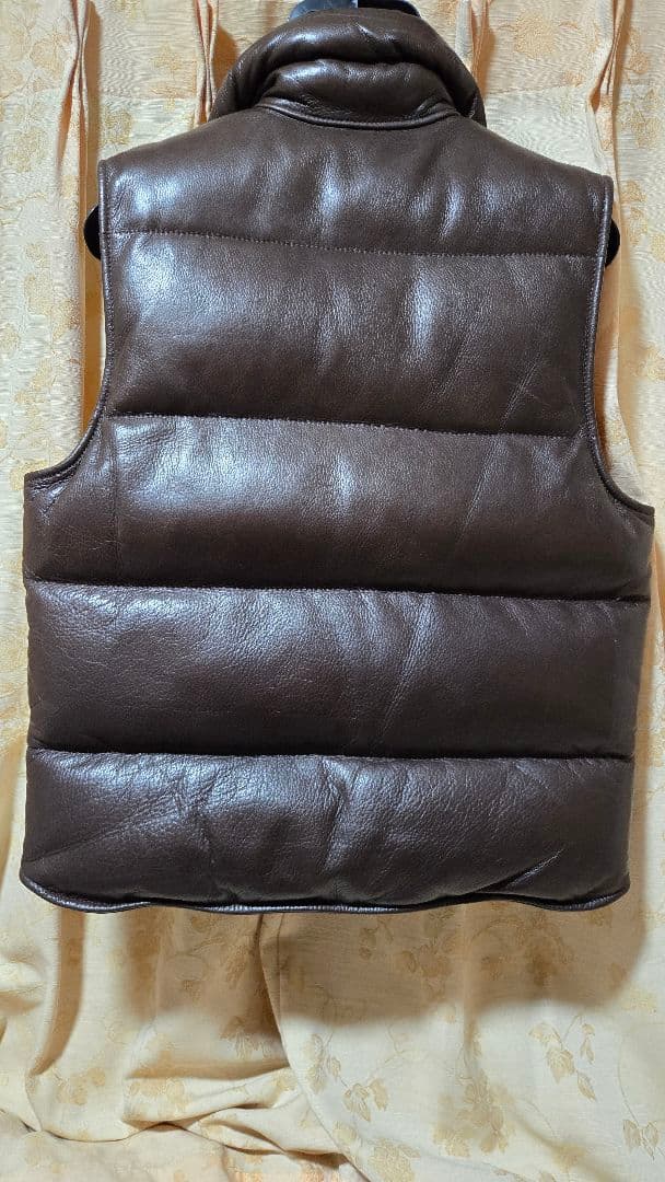マッシュマンズ MUSHMANS Leather Down Vest　サイズ40