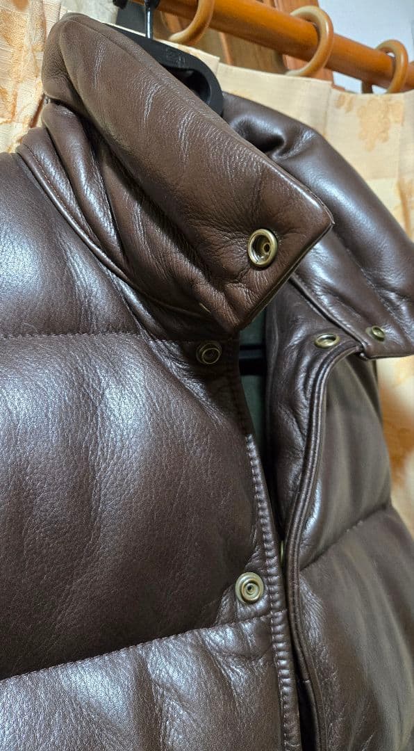 マッシュマンズ MUSHMANS Leather Down Vest　サイズ40