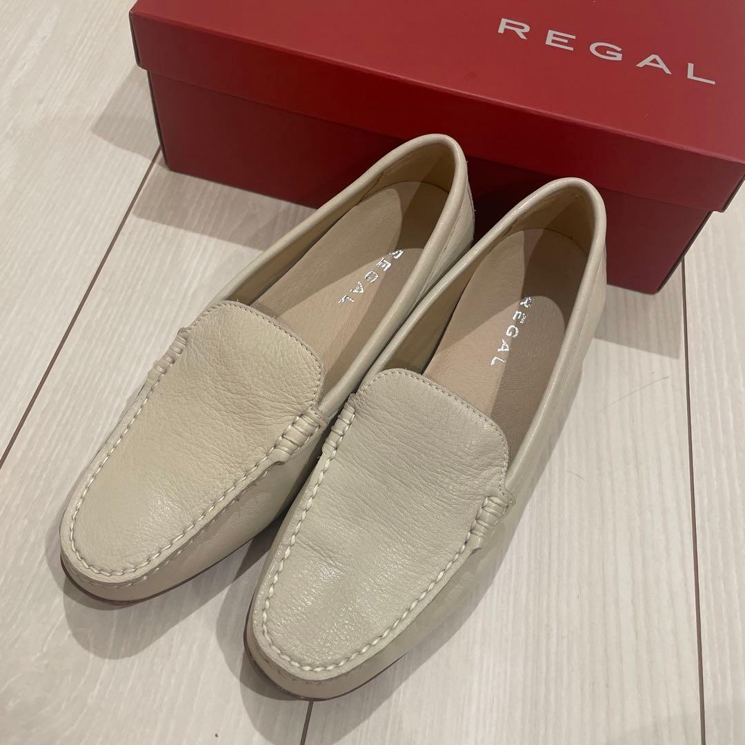 REGAL アイボリー レザー ローファー　F02Q