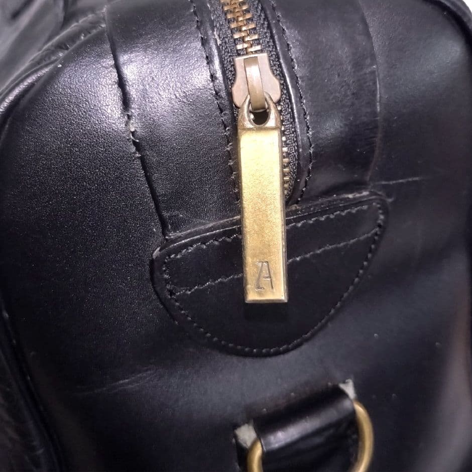 ✨美品✨ZARA ザラ　2way トラベルバッグ　本革 クロコ型押し　ブラック