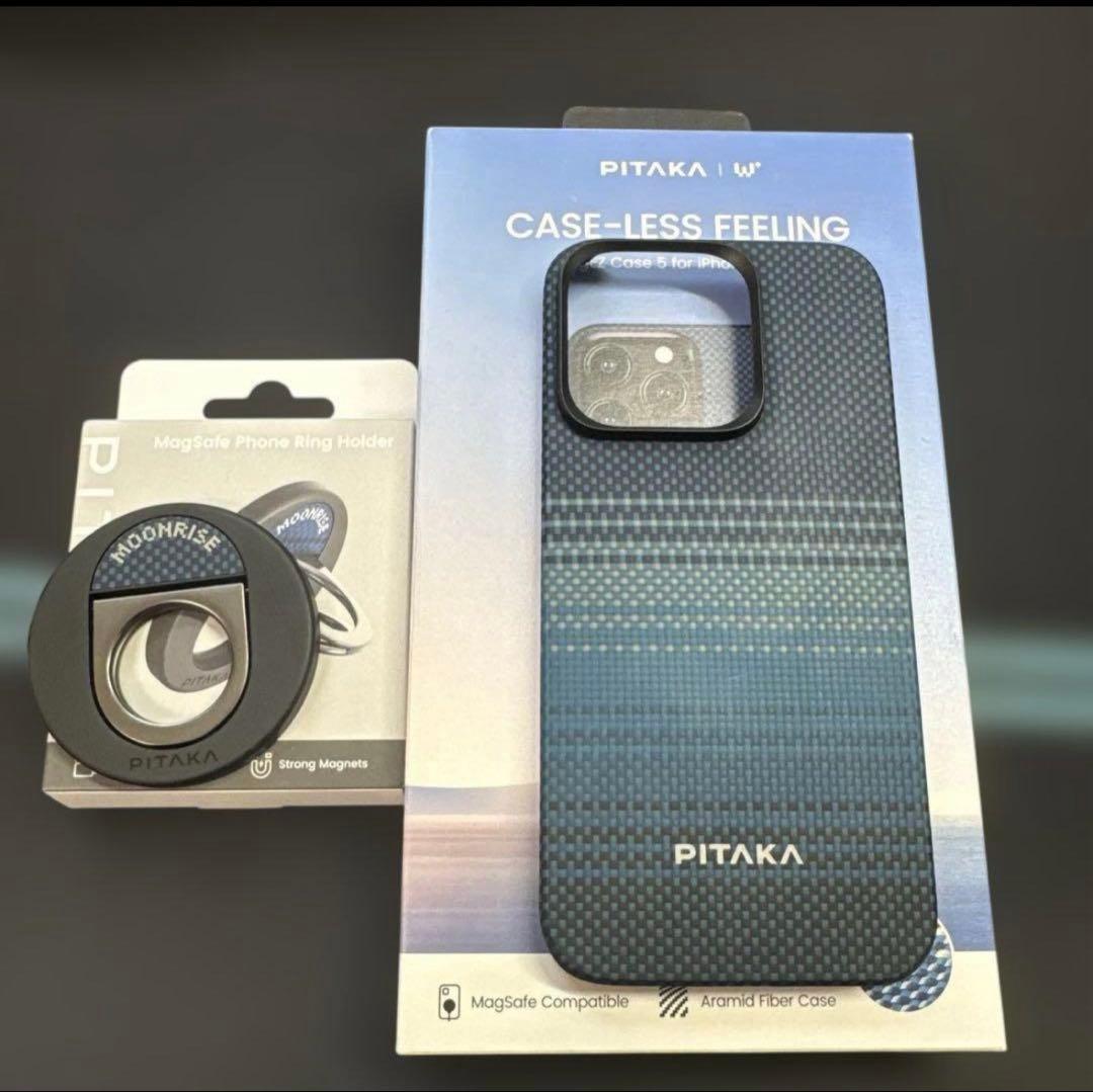 【PITAKA】 ムーンライズiPhone15Pro用ケースmagsafeリング