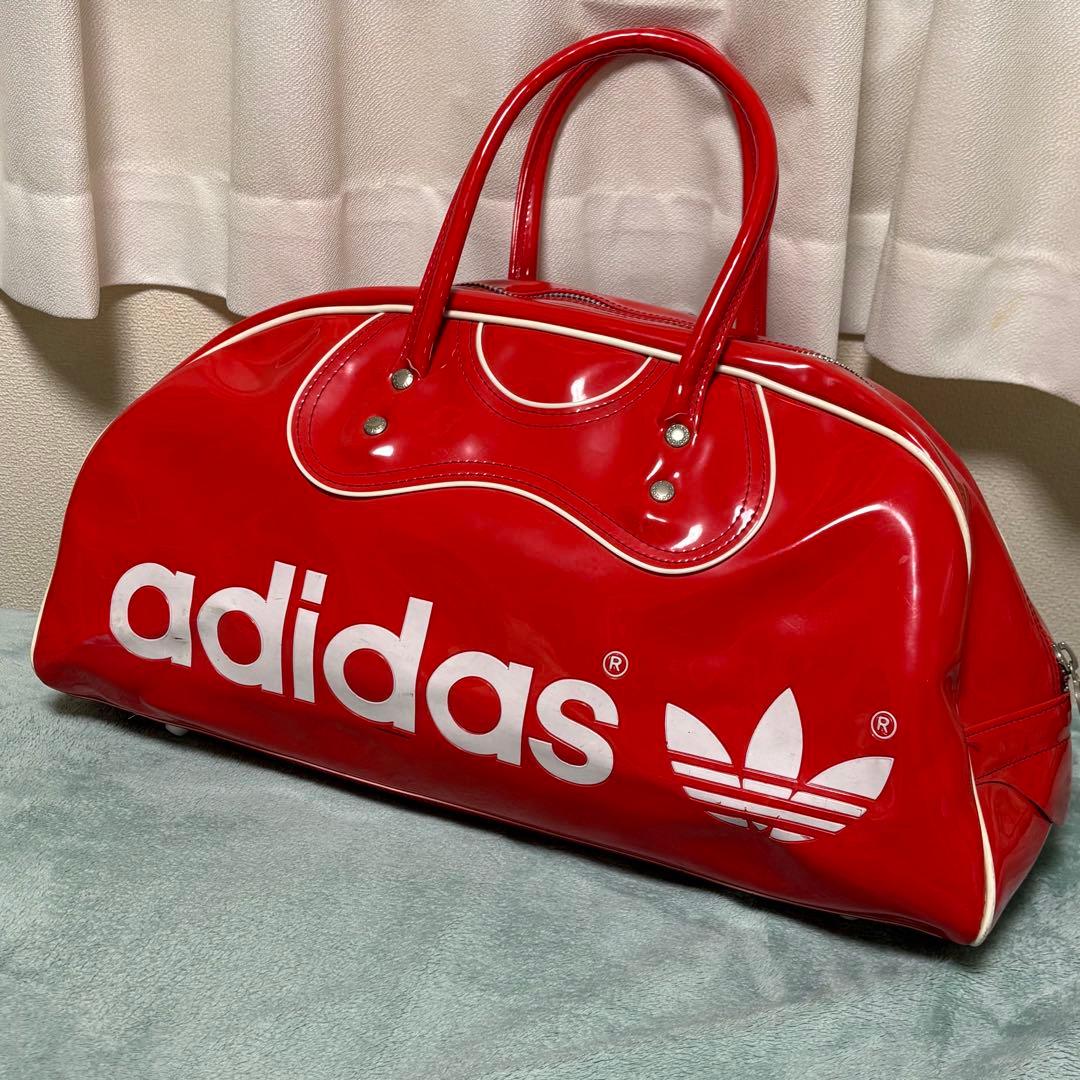 80's adidas エナメル ボストンバッグ y2k vintage レア