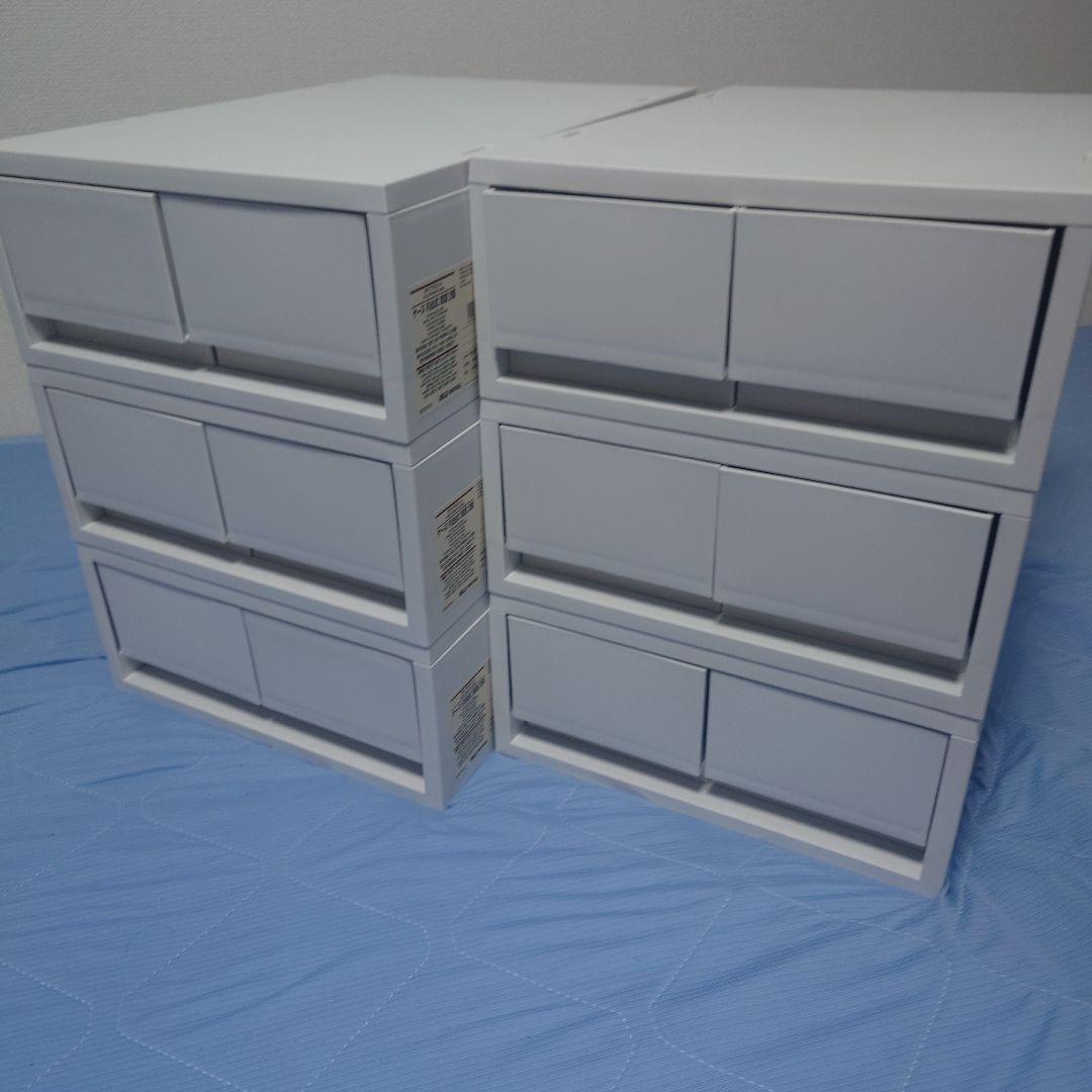 無印　ポリプロピレン　引出式　ケース　浅型　6個セット