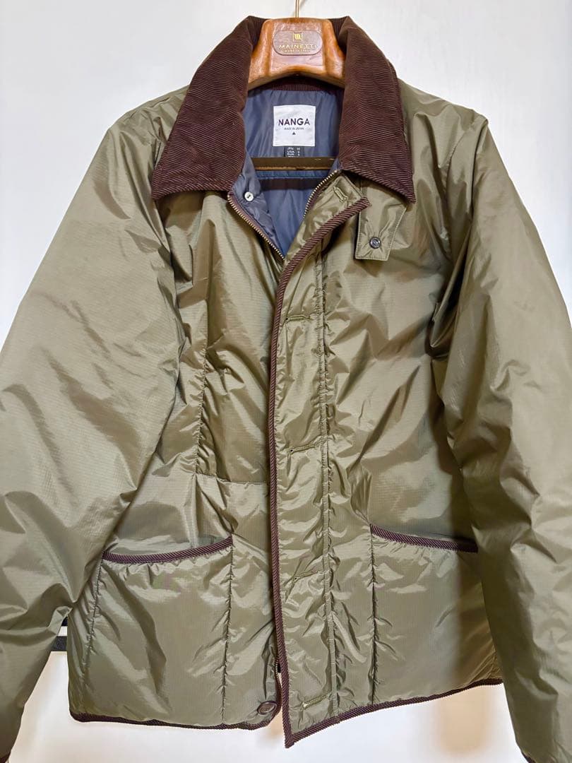 定価約6万 美品 NANGA別注 オーロラテックス ライディングダウン カーキ