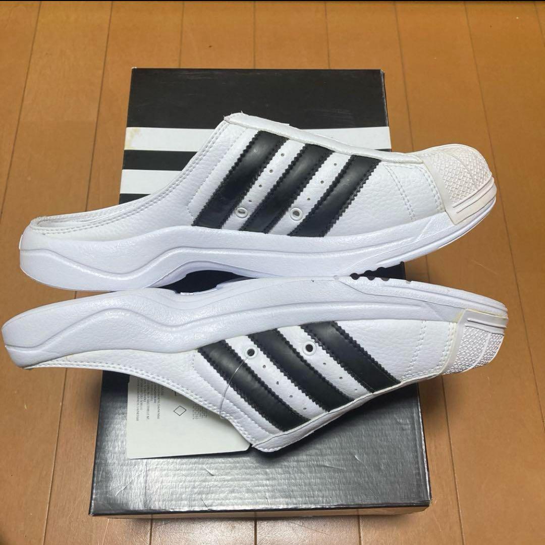 adidas スーパースタークロッグ　ホワイト/ブラック　新品　25.5センチ