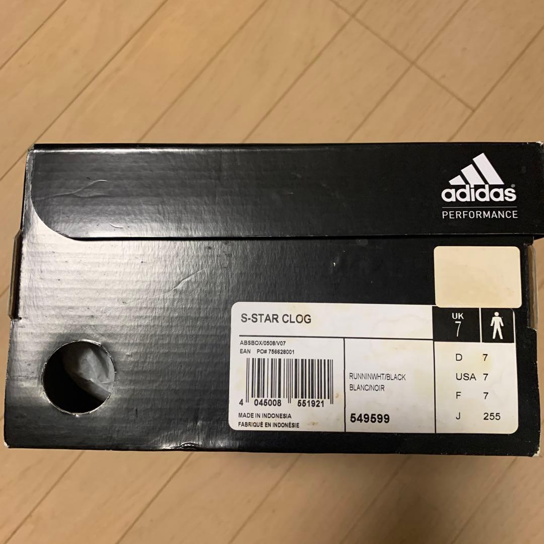 adidas スーパースタークロッグ　ホワイト/ブラック　新品　25.5センチ