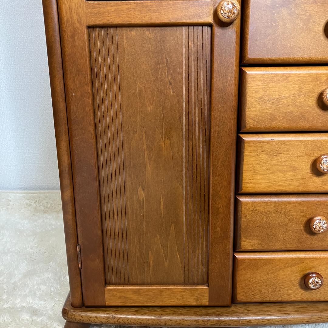 レトロ　曙工芸　サイドキャビネット　8段　収納棚　飾り棚　食器棚