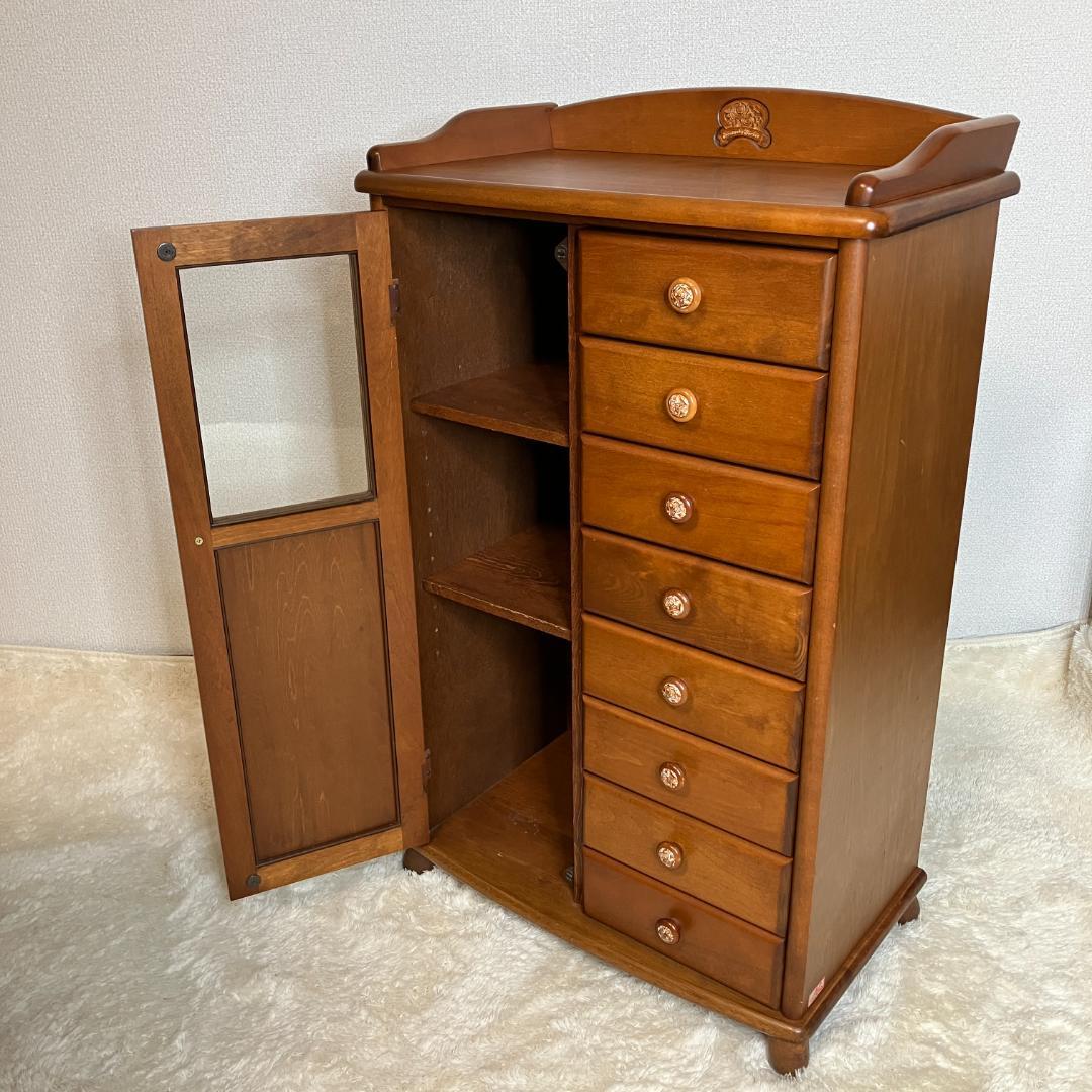 レトロ　曙工芸　サイドキャビネット　8段　収納棚　飾り棚　食器棚