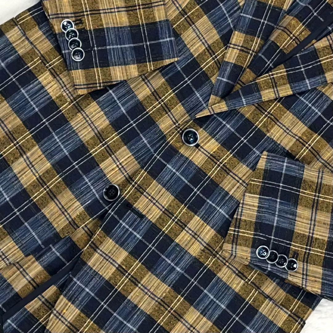 極希少 TAGLIATORE G-SAHARA タータンチェック ブレザー 48