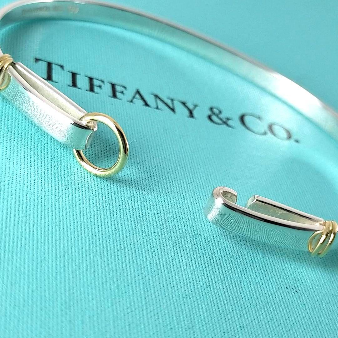 ★SALE★【ティファニー】フック　サークル　コンビ　バングル　2420