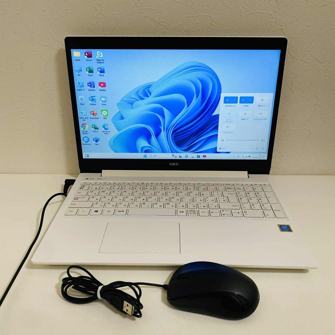 Y56 NECノートパソコンWEBカメラSSD高速Windows11オフィス付き