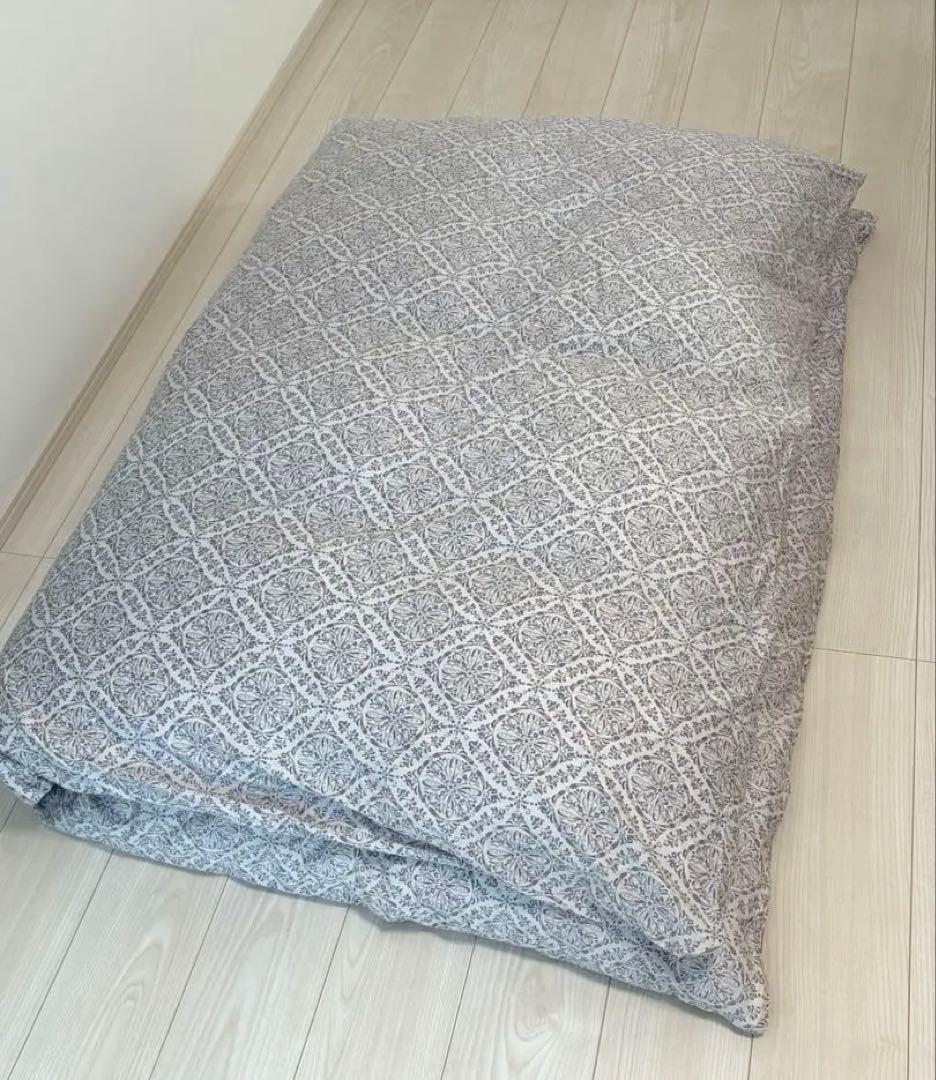 【美品】 ふとんタナカ 羽毛布団 シングル ダウン 90% カバー付き