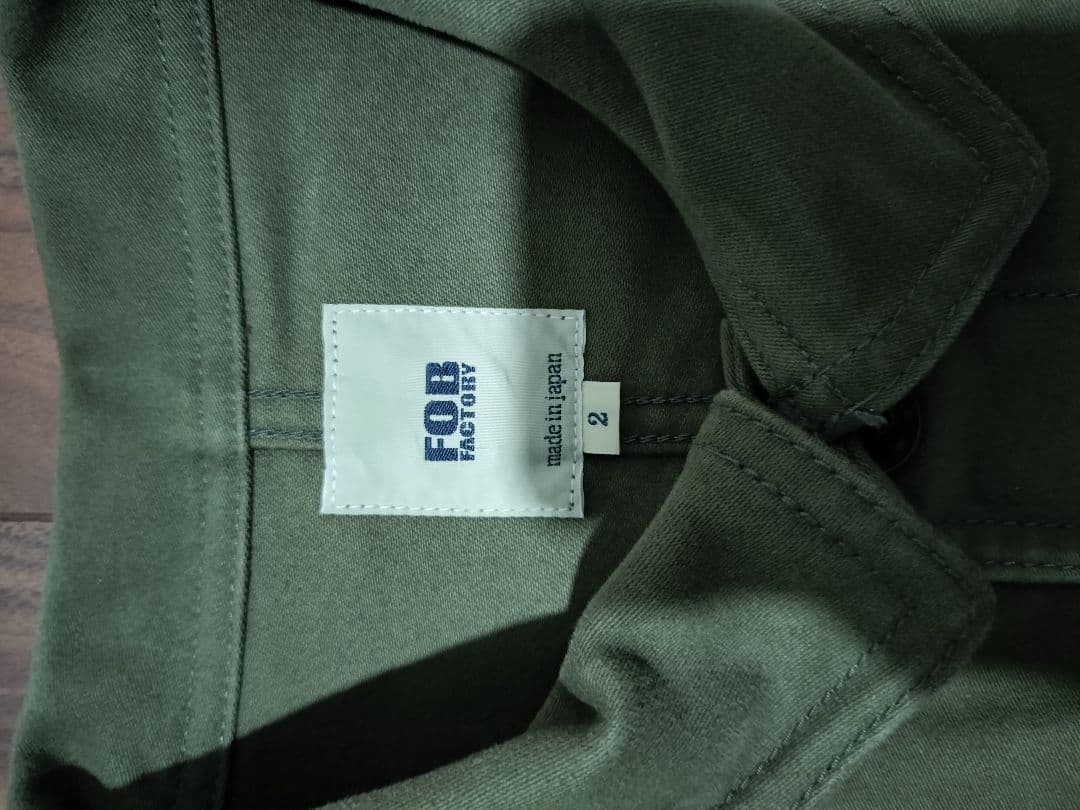 FOR FACTORY モールスキン オリーブグリーン カバーオール サイズ2