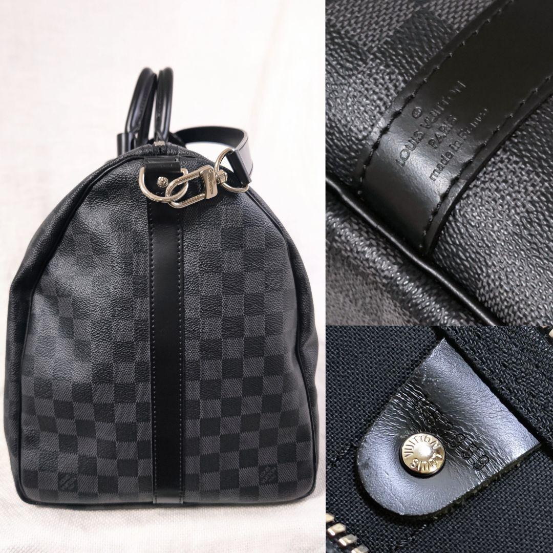 ルイヴィトンLOUIS VUITTONキーポル55ダミエボストンN41413黒