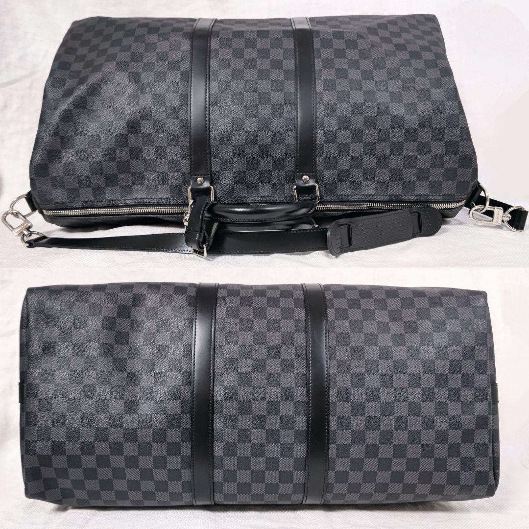 ルイヴィトンLOUIS VUITTONキーポル55ダミエボストンN41413黒