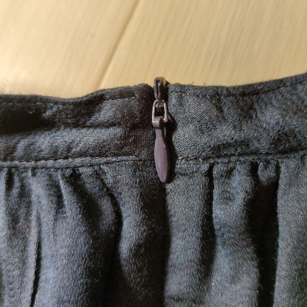 MORABITO　ネイビー　上品　ブラウス体型カバー◎　スカーフにも　27日まで