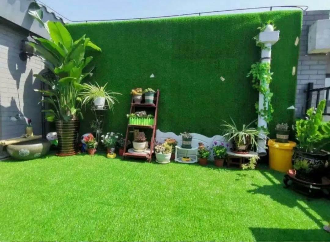 人工芝 2m×10m ロール 庭 芝丈35mm 芝生 密度2倍 高耐久固定ピン付