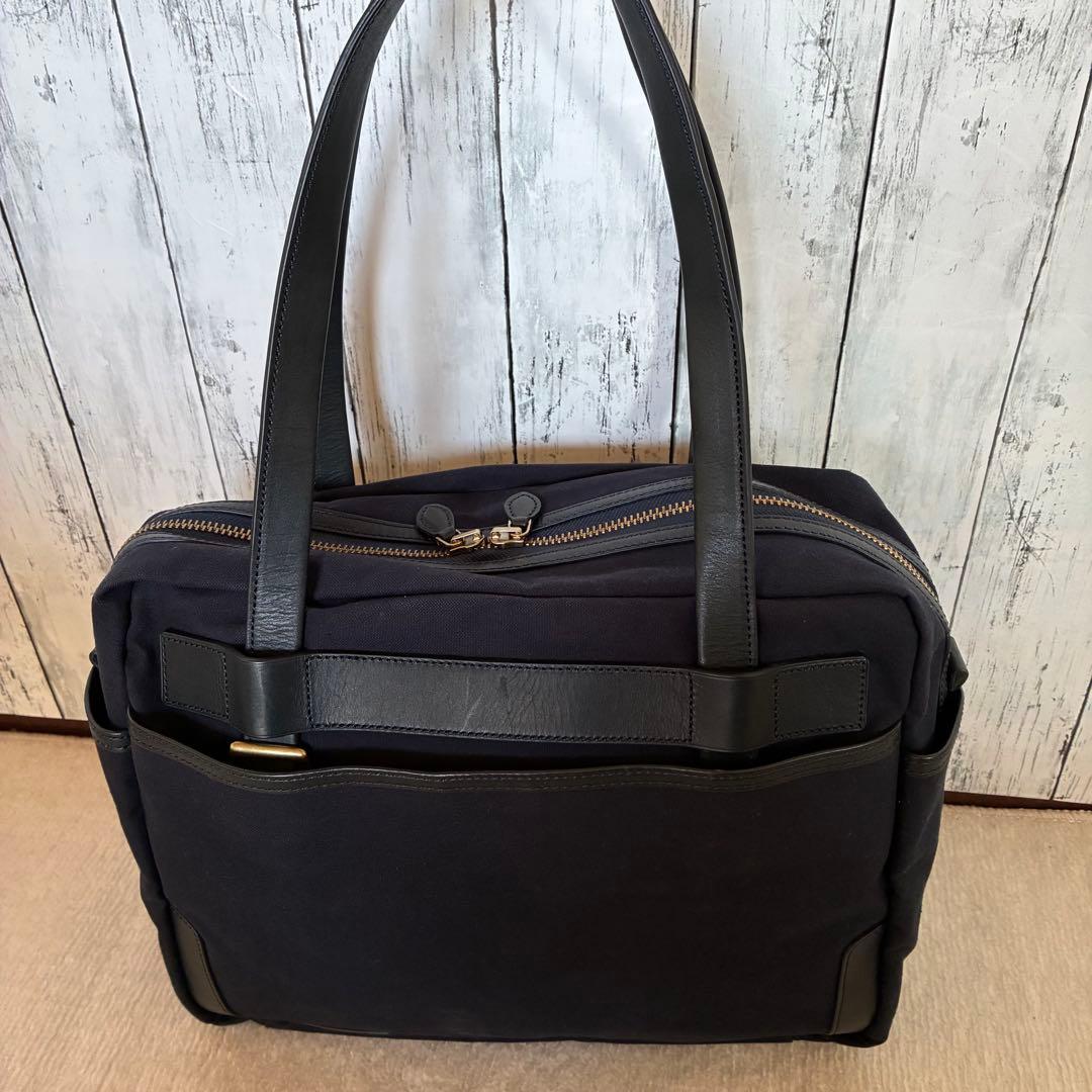 美品　GANZO CB1 スクエアボストンバッグ　ネイビー