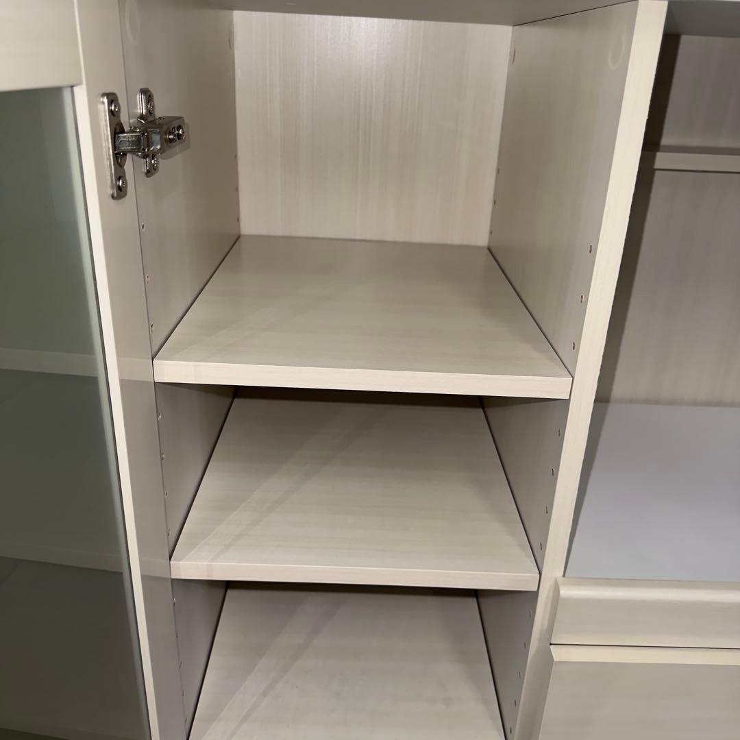 【1033】【美品】ホワイト木製食器棚