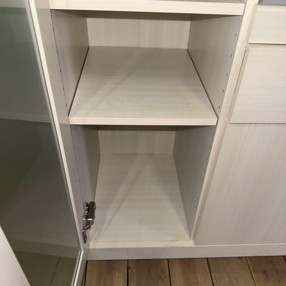 【1033】【美品】ホワイト木製食器棚