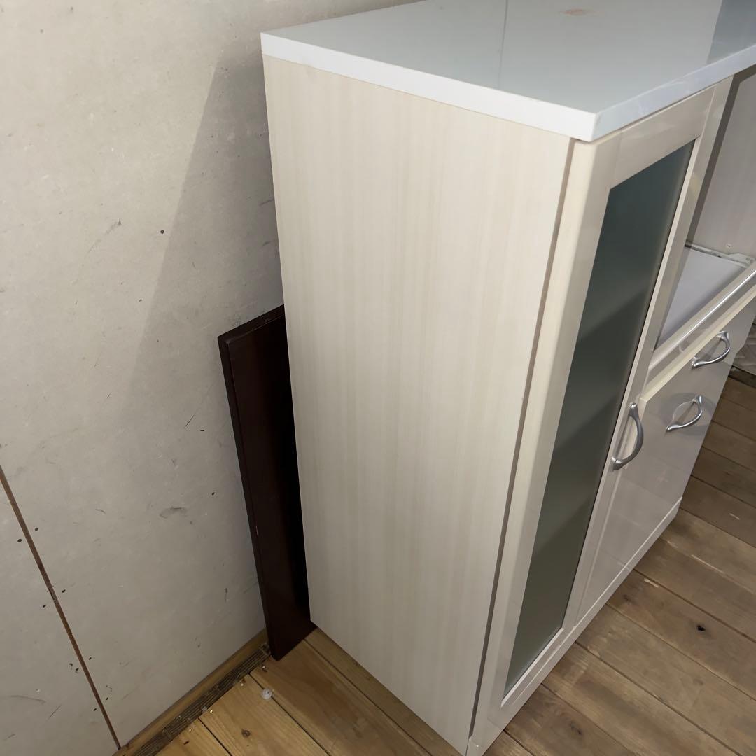 【1033】【美品】ホワイト木製食器棚
