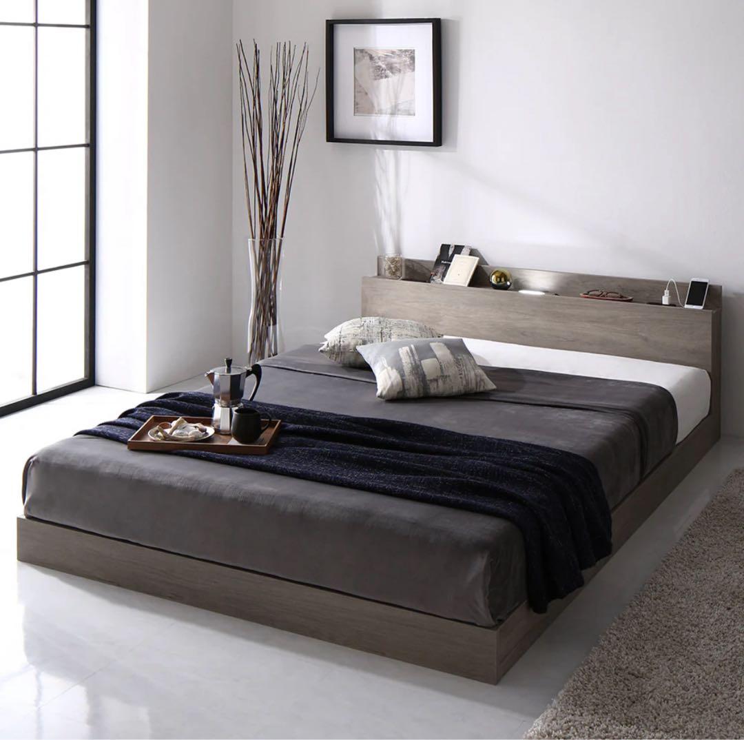 『Famite ファミーテ』 照明＆棚付き シングル　連結ローベッド