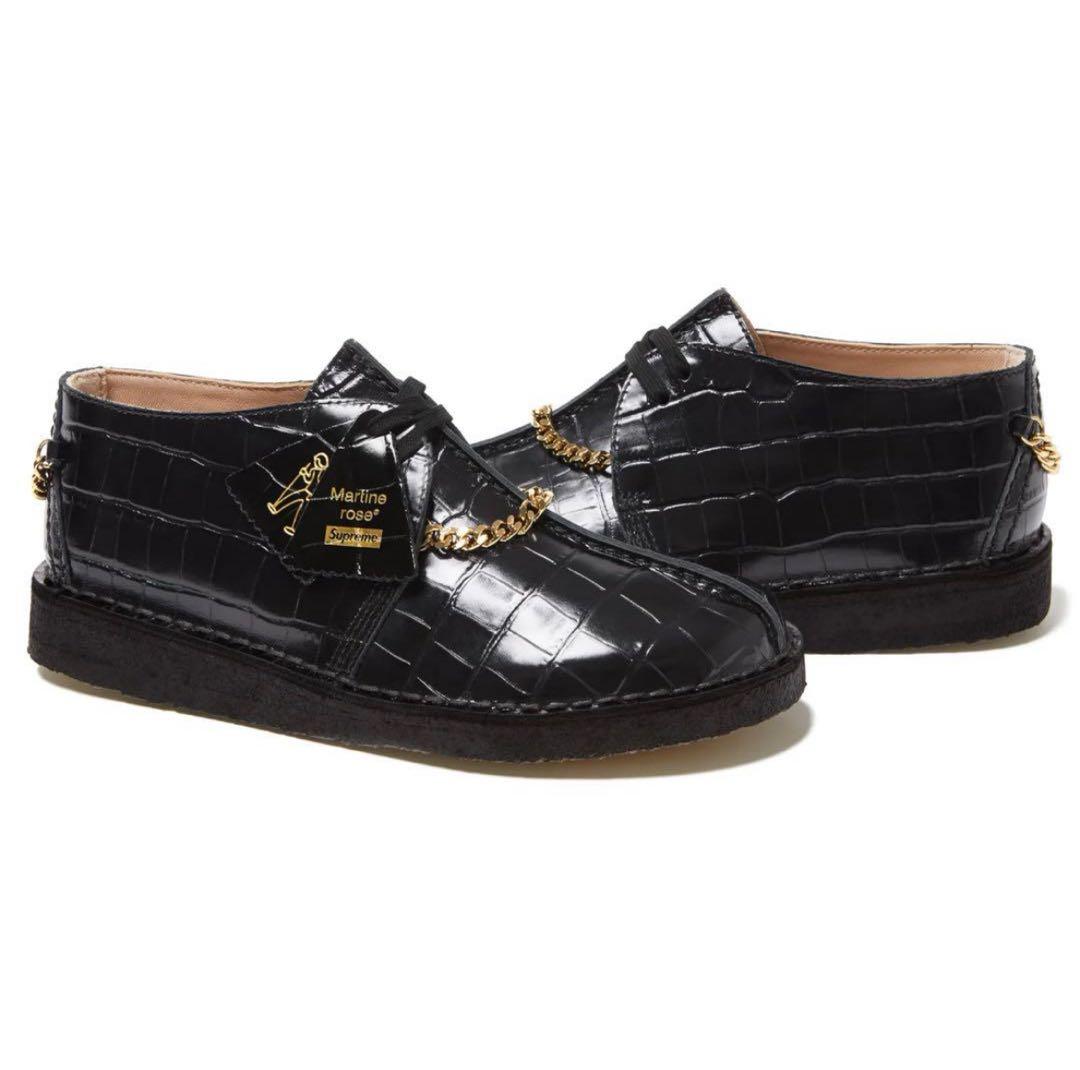 靴 supreme martinrose clarks black