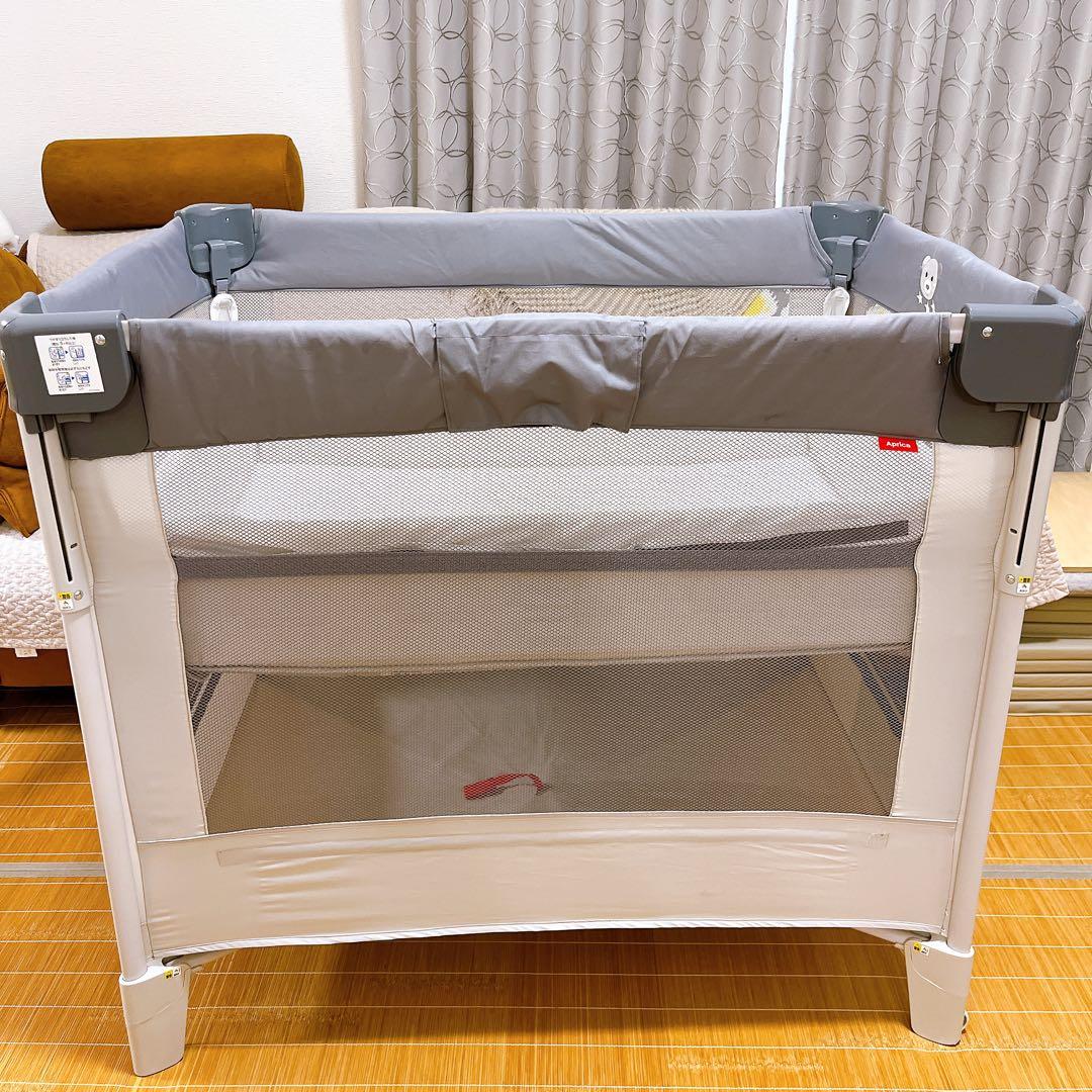 【Aprica】アップリカ ベビーベッド ココネルエアー AB グレーベア