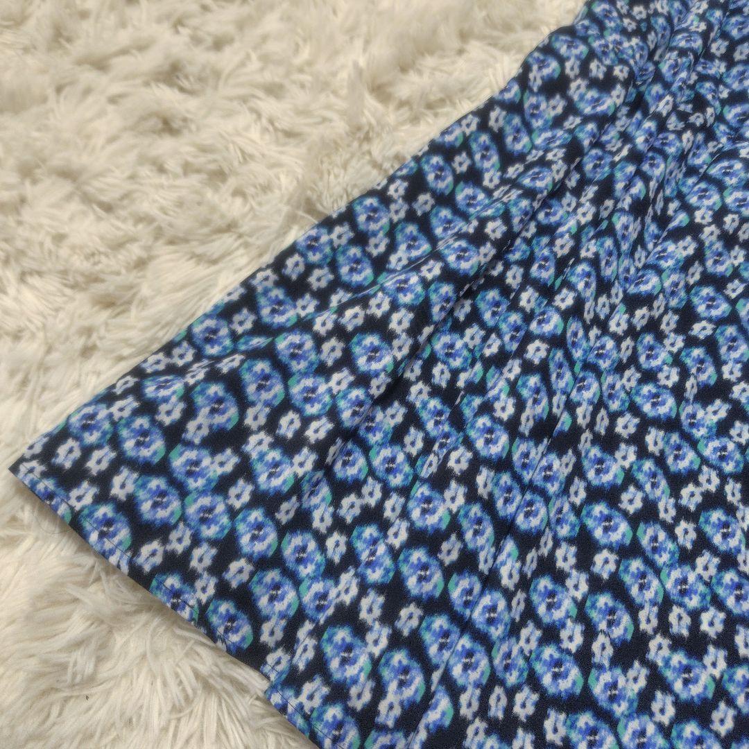 【極美品♡2024】ボールジィ　ブルリーフラワープリントクルーネックワンピース