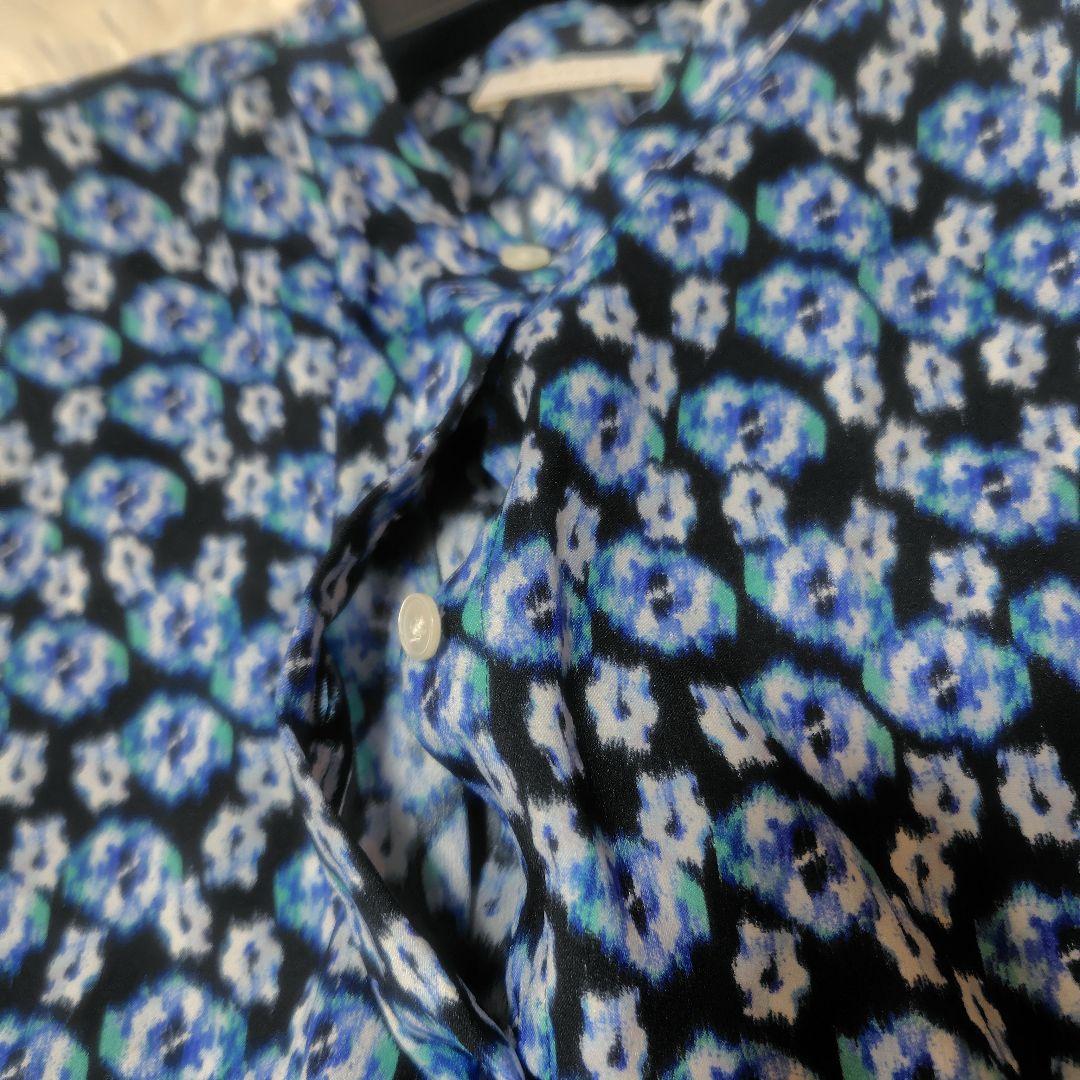 【極美品♡2024】ボールジィ　ブルリーフラワープリントクルーネックワンピース