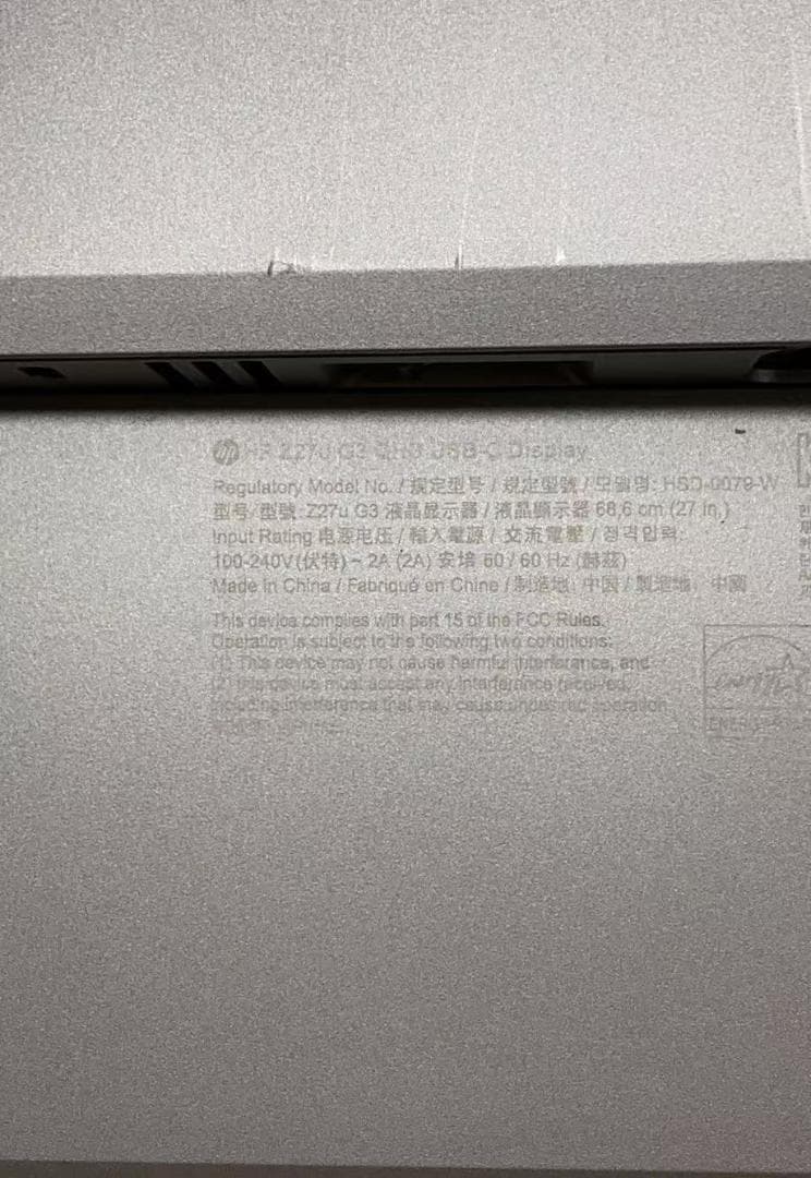 で*号様 HP Z27u G3 27インチ モニター Type-C