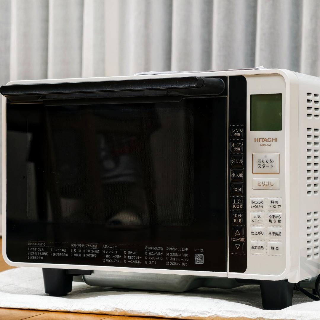日立 オーブンレンジ MRO-F6A(W) ホワイト 説明書付き