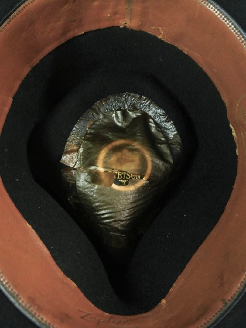 50s Vintage stetson Zephyr 1/4 58cm 黒