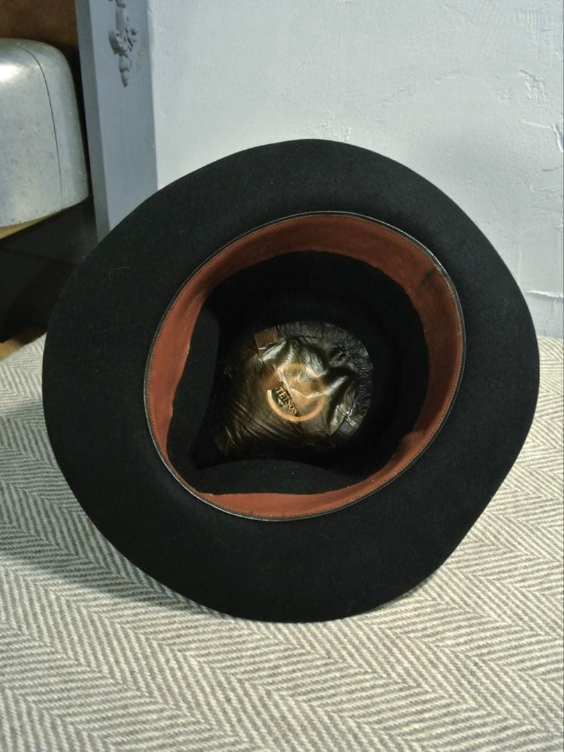 50s Vintage stetson Zephyr 1/4 58cm 黒