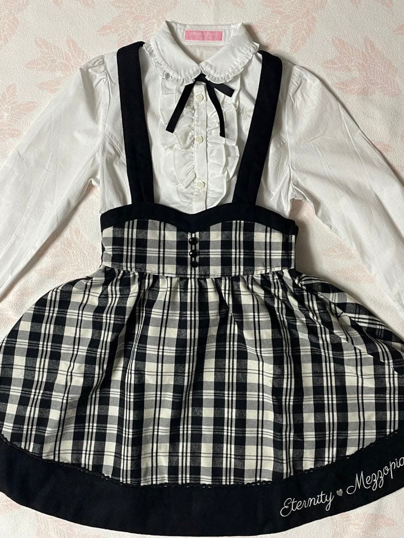 メゾピアノ　ジャンバースカート　シャツ　150cm