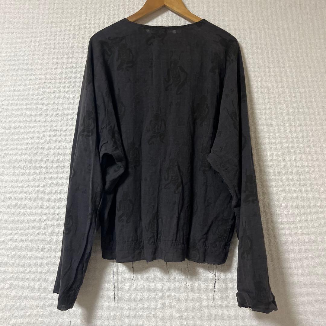 Sasquatchfabrix.魔除け レース リバーシブル ジャケット 黒XL