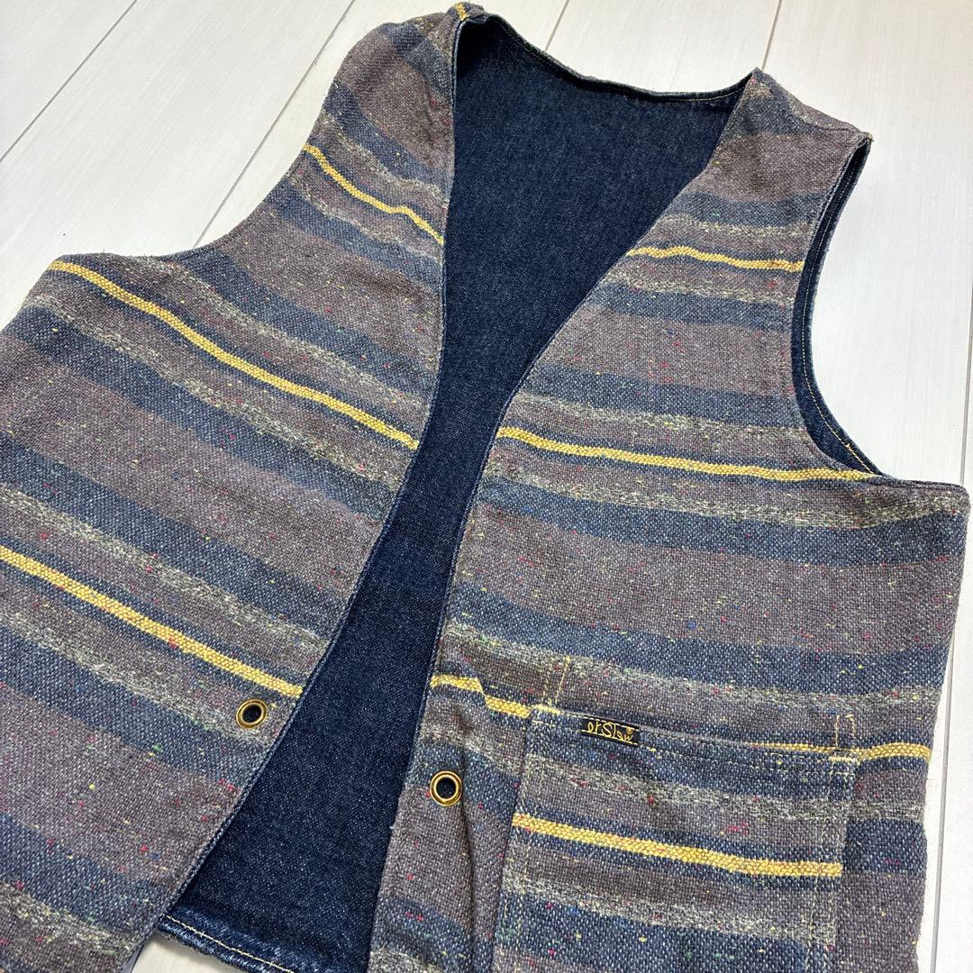 ブランド古着！日本製 orSlow オアスロウ リバーシブル デニム ベスト