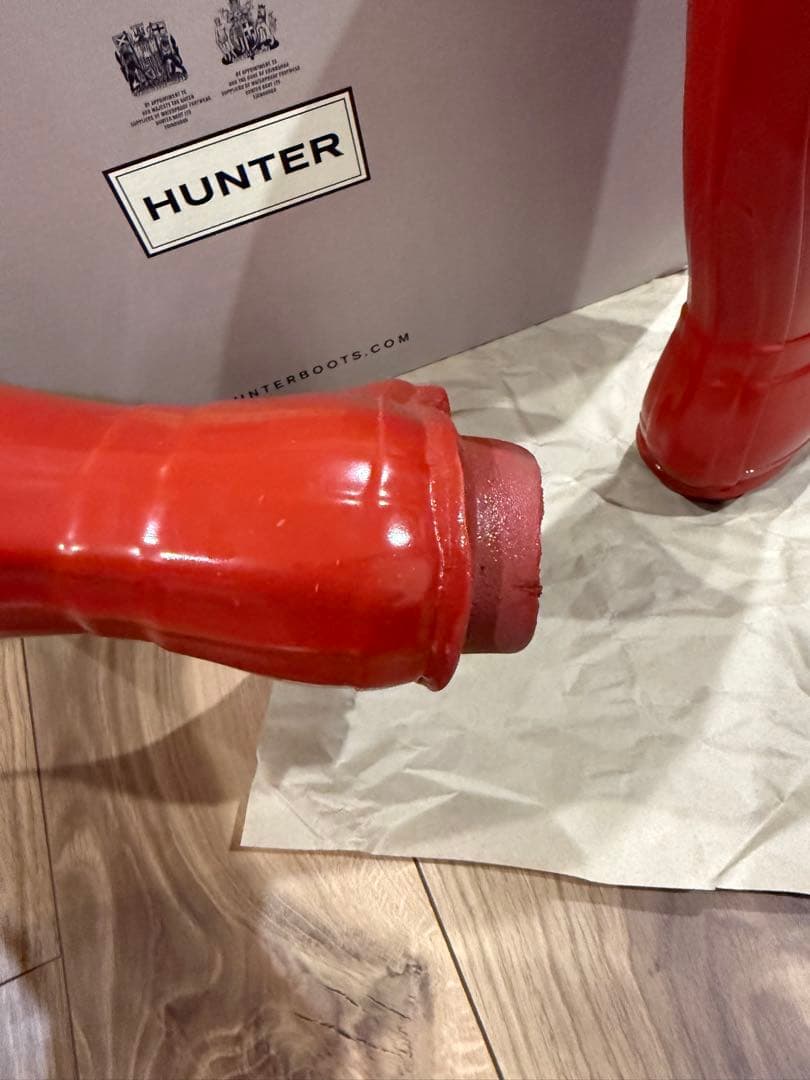 【希少価値高】HUNTER オリジナル トール グロス レイン ブーツ　24cm