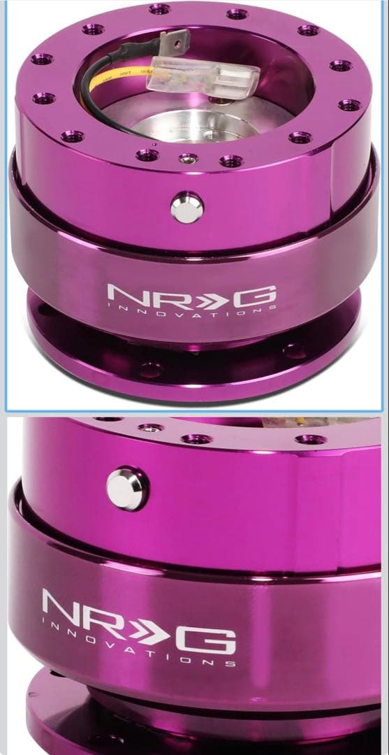 ぽ*け様 NRG ステアリングボス パープル クイックリリース