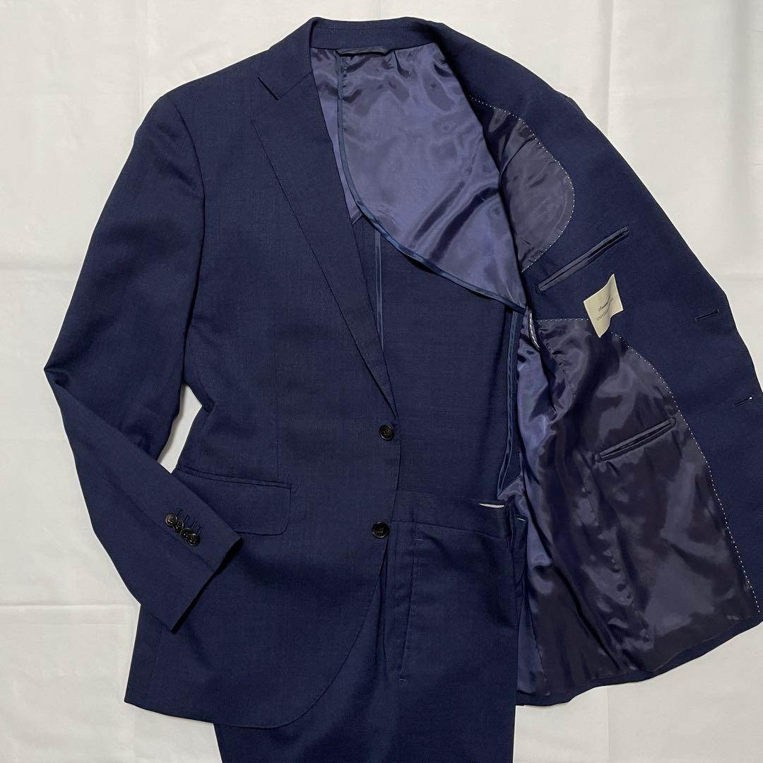 人気✨️ユニバーサルランゲージ CANONICO スーツ 紺 ネイビー 48サイズ