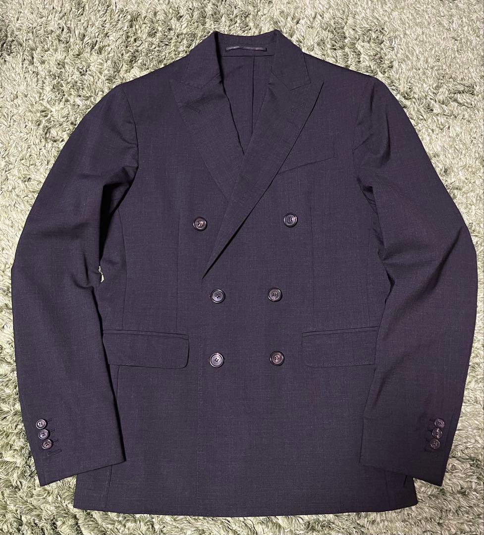 ディースクエアード チャコールグレーダブルブレスト スーツ